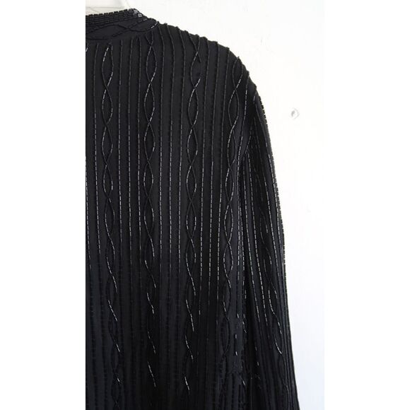 Windsmoor Black Beaded Silk Jacket - Size Small - Picture 7 of 9